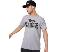 Lonsdale T-Shirt Herren Logo – Marl-Grau (Steingrau) – Größe XXL