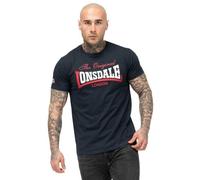 Lonsdale Herren T-Shirt Normale Passform ALDINGHAM, Dark Navy/Red/White, 3XL