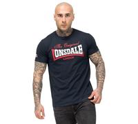 Lonsdale Herren-T-Shirt ALDINGHAM, Normale Passform, Dunkelblau/Rot/Weiß, Größe M