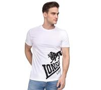 Lonsdale London Männer T-Shirt Dereham – 100% Baumwolle Streetwear – Weiß M