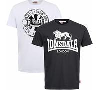 Lonsdale T-Shirt »DILDAWN« (Packung, 2-tlg., 2er-Pack), schwarz | weiß