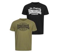 Lonsdale Herren T-Shirt Normale Passform Doppelpack MORHAM