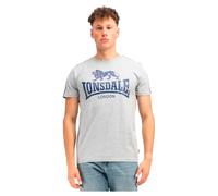Lonsdale Herren T-Shirt HENCONNER – Normale Passform – Marl Grau/Navy – XL