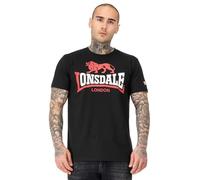 Lonsdale Herren T-Shirt Lion Two Tone – Normale Passform – Schwarz/Rot/Weiß – Größe 3XL