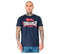 Lonsdale Herren T-Shirt Normale Passform Lion Two Tone Navy/Red/White L