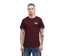 Lonsdale Herren T-Shirt Normale Passform SHILDON, Oxblood/Ecru/Navy, 3XL