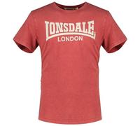 Lonsdale Herren T-Shirt STOFA Kurzarm Normale Passform Rot/Ecru 3XL