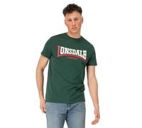 Lonsdale Herren T-Shirt Normale Passform Two Tone XXXL, Bottle Green/Red/Ecru