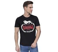 Lonsdale Herren T-shirt Original 1960 Slimfit Langarmshirt, Schwarz, L EU