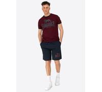 Lonsdale Herren T-Shirt & Shorts Set normale Passform MAIST, Oxblood/Dark Navy, M
