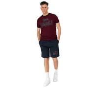 Lonsdale Herren T-Shirt & Shorts Set normale Passform MAIST, Oxblood/Dark Navy, S