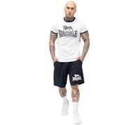 Lonsdale Herren T-Shirt & Shorts Set normale Passform MAIST, White/Dark Navy, 3XL