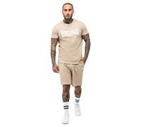 Lonsdale Herren T-Shirt & Shorts Set normale Passform MOY 3XL, Beige/White