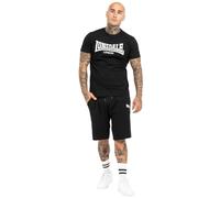 Lonsdale T-Shirt- und Shorts-Set MOY Kurzarm Normale Passform Schwarz/Weiß L