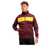 Lonsdale Herren Trainingsjacke schmale Passform ALNWICK, Oxblood/Yellow, S