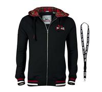 Lonsdale Jacken - Bomberjacke - College Jacke - Winterjacke - Trainingsjacke - Limited Schluesselband (Lancaster Black, L)