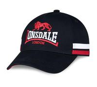Lonsdale Kappe Prudhoe one Size, Black/White/Dark Red