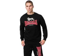 Lonsdale Herren LAWINS Sweatshirt, Black/Red/Grey, M