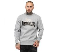 Lonsdale Herren Rundhals Sweatshirt Normale Passform LAWINS Marl Grey/Black/Grey L