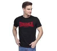 Lonsdale Herren Ll008 One Tone T Shirt, Black/Red, L EU