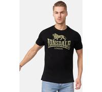Lonsdale - Logo Black/Olive - T-Shirt - Schwarz - S - 100% Baumwolle,Jersey Schwarz S
