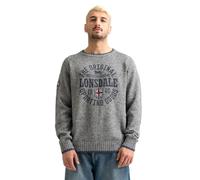 Lonsdale Crewneck Sweatshirt Knit Herren Hellgrau, Größe:L