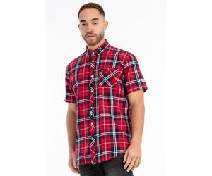 Lonsdale London Brixworth Kurzarmhemd rot navy in 3XL