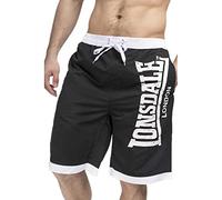 Boardshorts LONSDALE "Beach Short CLENNELL" Gr. XXXL, N-Gr, schwarz-weiß (schwarz, weiß) Herren Hosen Boardshorts (762772-XXXL)