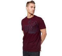 Lonsdale T-Shirt mit auffälligem Markenprint »Langsett«, Vintage Oxblood