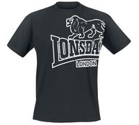 Lonsdale London Langsett Herren-T-Shirt - schwarz 3XL