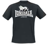 Lonsdale London Logo Männer T-Shirt schwarz XL 100% Baumwolle Streetwear
