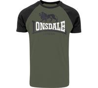 Lonsdale London Magilligan T-Shirt oliv schwarz in XXL