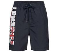 Lonsdale London Men's CARNKIE Shorts, Navy/Red/White, M