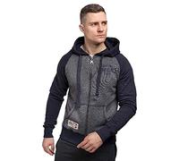 Lonsdale London Slough Männer Kapuzenjacke blau meliert 4XL 50% Baumwolle, 50% Polyester Streetwear