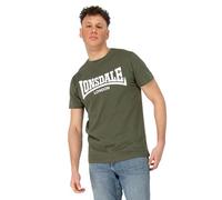 Lonsdale Male-Adult Fulwood T-Shirt, Olive/White, M