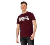Lonsdale Male-Adult Fulwood T-Shirt, Oxblood/Ecru, L