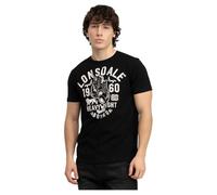Lonsdale Male-Adult Minver T-Shirt, Schwarz, XXL EU