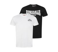 Lonsdale Male-Adult Yarnbrook T-Shirt, Black/White, 3XL EU