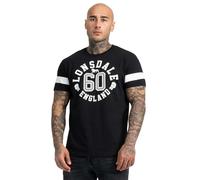 Lonsdale Men's ASKERSWELL T-Shirt, Black/White, XXL