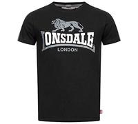 Lonsdale Men's BULVERHYTHE T-Shirt, Black/White/Grey, L