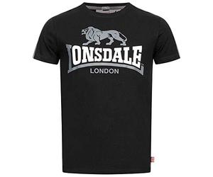 Lonsdale Men's BULVERHYTHE T-Shirt, Black/White/Grey, XL