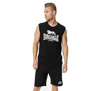 Lonsdale Herren ärmelloses T-Shirt CLOPTON – Normale Passform – Schwarz/Weiß – Größe S