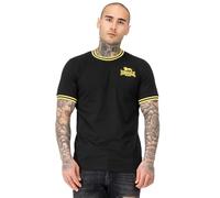 Lonsdale Men's DUCANSBY T-Shirt, Black/Yellow, XL