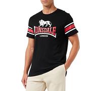 Lonsdale Men's HEMPRIGGS T-Shirt, Black/Red/White, M