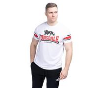 Lonsdale Men's HEMPRIGGS T-Shirt, White/Black/Red, XL