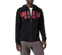 Lonsdale Men's Paignton Kapuzensweatjacke, Black/Red/White, XXL