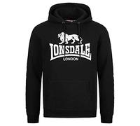 Lonsdale Mens Sleeve Hooded Sweatshirt, Black, XXL