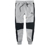 Lonsdale Men's SMERRAL Sweatpants, Marl Grey/Black, 3XL