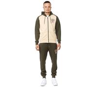 Lonsdale Men's Stretton Sweatshirt, Olive/Beige, L