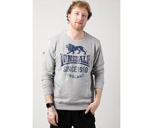 Lonsdale - Noss Marl Grey/Navy - Sweater - Grau - M - 90% Baumwolle, 10% Viskose,Schweiß Grau M